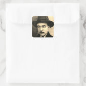 Portret van Fernando Pessoa Vierkante Sticker (Tas)