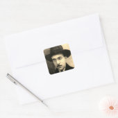 Portret van Fernando Pessoa Vierkante Sticker (Envelop)