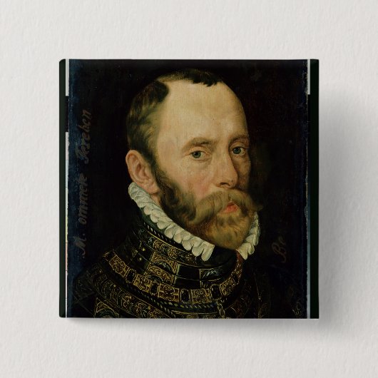 Portret van Filips van Montmorency Vierkante Button 5,1 Cm (Voorkant)