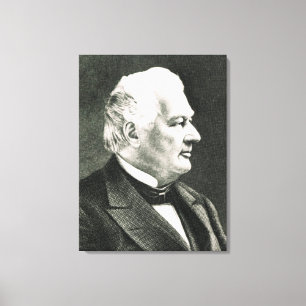Portret van Fillmore Millard Canvas Afdruk
