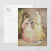 Portret van Florence Nightingale en haar Briefkaart (Voorkant / Achterkant)