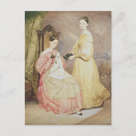 Portret van Florence Nightingale en haar Briefkaart (Voorkant)