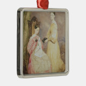 Portret van Florence Nightingale en haar Metalen Ornament (Rechts)