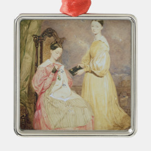 Portret van Florence Nightingale en haar Metalen Ornament