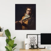 Portret van fluitist Devienne Poster (Thuiskantoor)