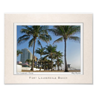 Portret van Fort Lauderdale Beach Foto Afdruk