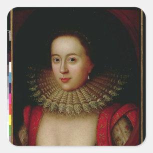 Portret van Frances Howard County of Somerset Vierkante Sticker
