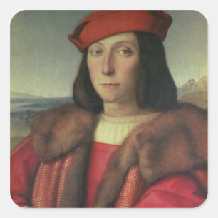 Portret van Francesco della Rovere, hertog van Urb Vierkante Sticker