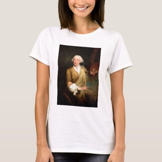 Portret van Francesco Guardi (1712-93) (olie op bl T-shirt (Voorkant)