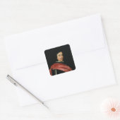 Portret van Francesco I d'Este 1639 Vierkante Sticker (Envelop)