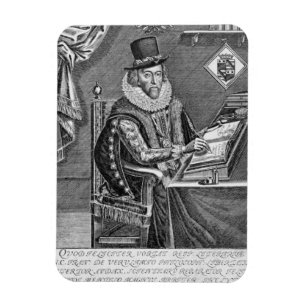 Portret van Francis Bacon (1561-1626) Magneet