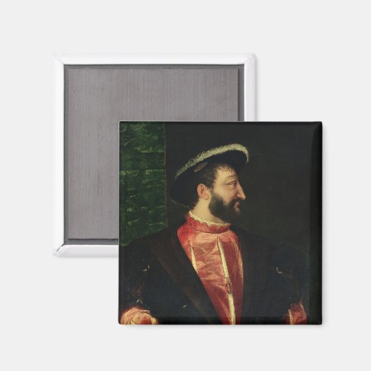 Portret van Francis I 1538 Magneet (Voorkant / Achterkant)