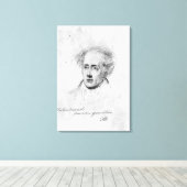 Portret van Francois Rene Vicomte de Canvas Afdruk (Insitu (Houten vloer))