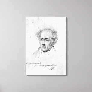 Portret van Francois Rene Vicomte de Canvas Afdruk