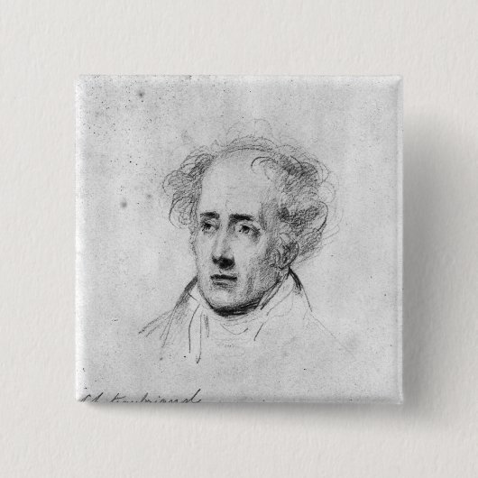 Portret van Francois Rene Vicomte de Vierkante Button 5,1 Cm (Voorkant)