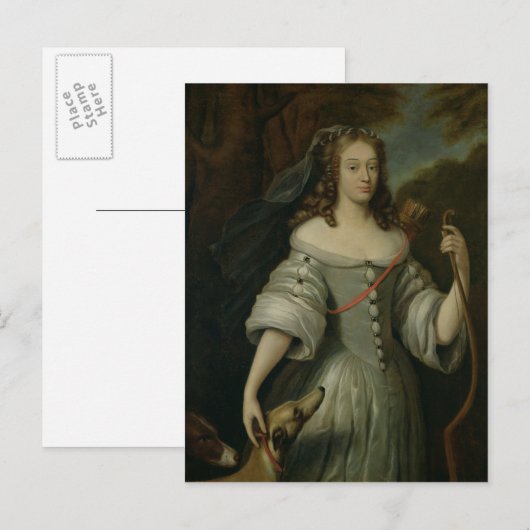 Portret van Francoise Louise de la Baume Briefkaart (Voorkant / Achterkant)