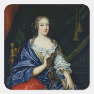 Portret van Francoise-Louise de la Baume le Blanc Vierkante Sticker