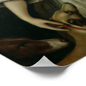 Portret van Francoise Louise de la Baume Poster (Hoek)