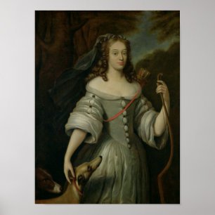 Portret van Francoise Louise de la Baume Poster