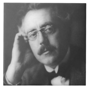 Portret van Frank Bridge (1879-1941) (foto) Tegeltje