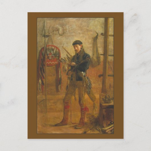 Portret van Frank Hamilton Cushing door Thomas Eak Briefkaart (Voorkant)