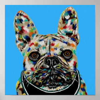 Portret van Franse Bulldog Poster