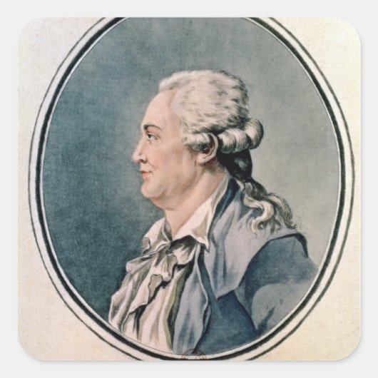 Portret van Franz Anton Mesmer Vierkante Sticker (Voorkant)