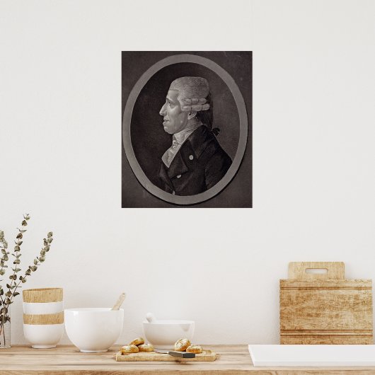 Portret van Franz Joseph Haydn Poster (Keuken)