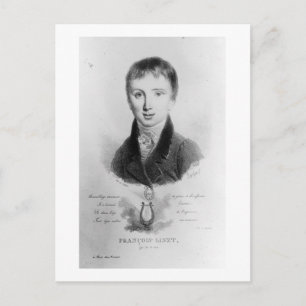 Portret van Franz Liszt (1811-86) van 11 jaar (eng Briefkaart
