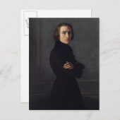 Portret van Franz Liszt 1839 Briefkaart (Voorkant / Achterkant)