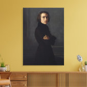 Portret van Franz Liszt 1839 Canvas Afdruk (Insitu (Woonkamer))
