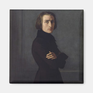Portret van Franz Liszt 1839 Magneet