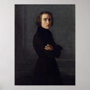 Portret van Franz Liszt 1839 Poster