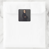 Portret van Franz Liszt 1839 Vierkante Sticker (Tas)