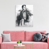 Portret van Franz Liszt August 1832 Canvas Afdruk (Insitu (Woonkamer))