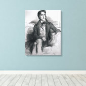 Portret van Franz Liszt August 1832 Canvas Afdruk (Insitu (Houten vloer))