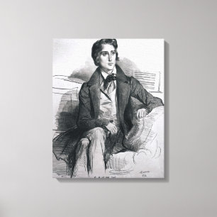 Portret van Franz Liszt August 1832 Canvas Afdruk