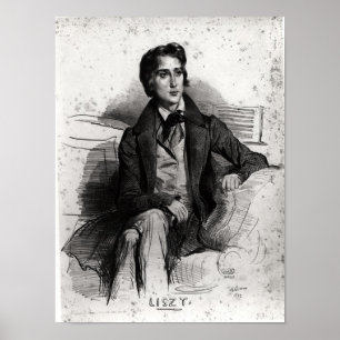 Portret van Franz Liszt August 1832 Poster