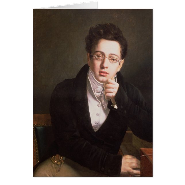 Portret van Franz Schubert, Oostenrijkse componist (Voorkant)