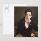 Portret van Franz Schubert, Oostenrijkse componist Briefkaart (Voorkant / Achterkant)