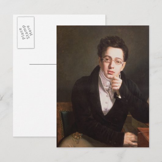 Portret van Franz Schubert, Oostenrijkse componist Briefkaart (Voorkant / Achterkant)