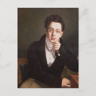 Portret van Franz Schubert, Oostenrijkse componist Briefkaart