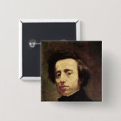 Portret van Frederic Chopin 2 Vierkante Button 5,1 Cm (Voorkant /achterkant)
