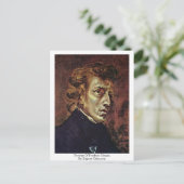Portret van Frederic Chopin door Eugene Delacroix Briefkaart (Staand voorkant)
