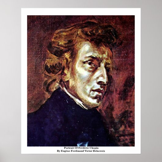 Portret van Frédéric Chopin Poster (Voorkant)