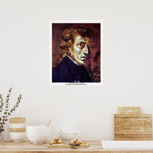 Portret van Frédéric Chopin Poster (Keuken)