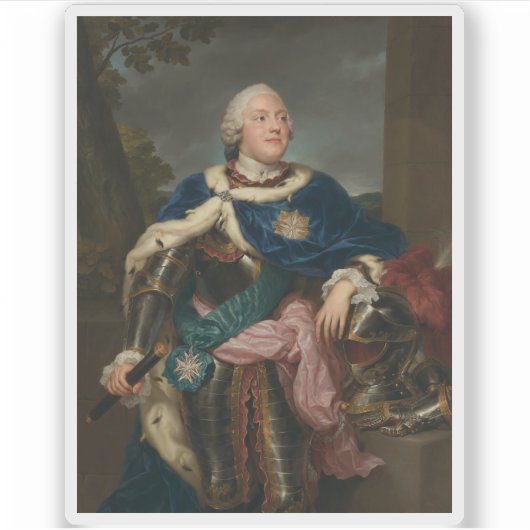 Portret van Frederik Christelijk, vorst van Saksen Sticker (Voorkant)