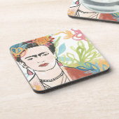 Portret van Frida Kahlo Bier Onderzetter (Linkerzijde)