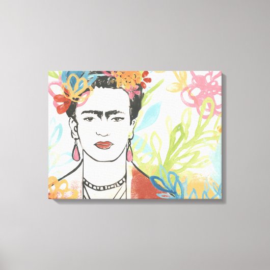 Portret van Frida Kahlo Canvas Afdruk (Voorkant)