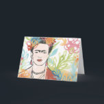 Portret van Frida Kahlo Kaart<br><div class="desc">Portret van Frida Kahlo door June Erica Vess</div>